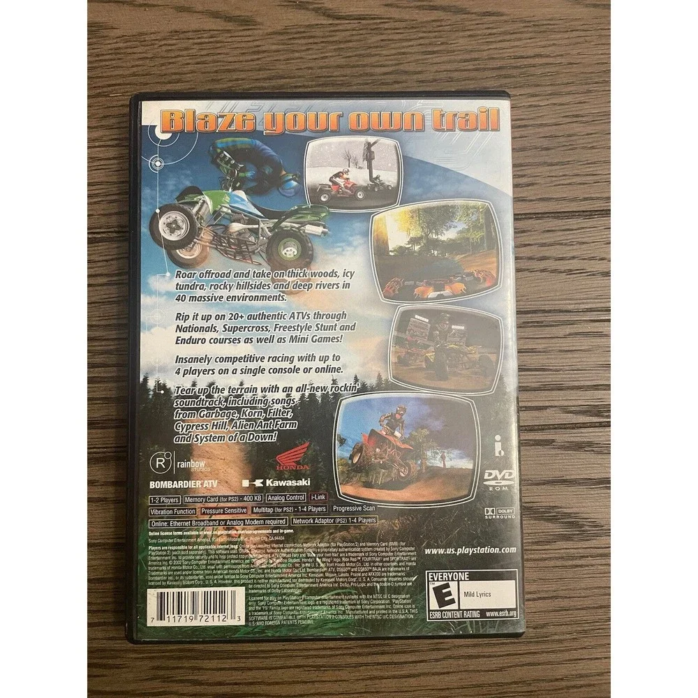 ATV Offroad Fury 2 (Sony PlayStation 2, 2002) Working, No Manual